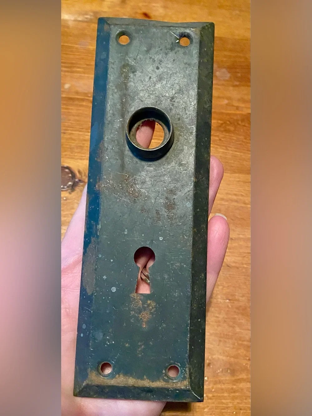 Antique Brass Door Plate - Aged Brass Finish